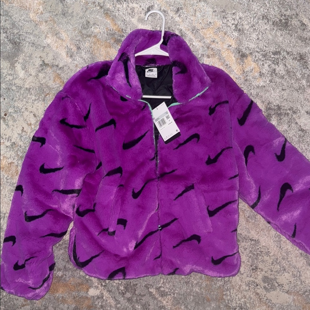 Nike Purple and Black Puffer Jacket